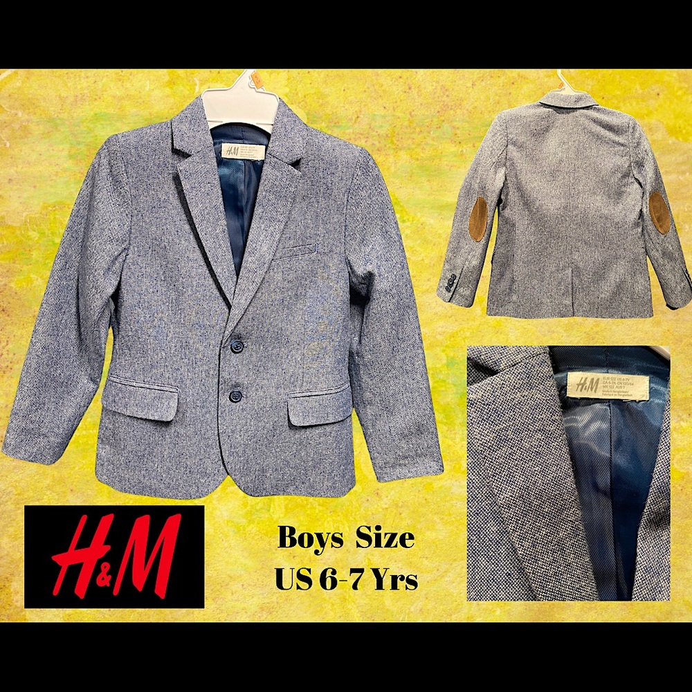 H&M Boys Blue Chambray Blazer/ Jacket